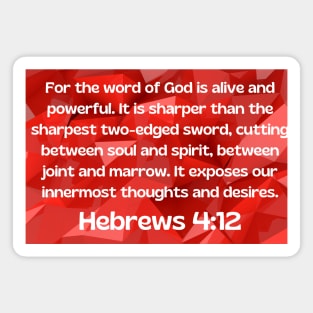 Bible Verse Hebrews 4:12 Magnet